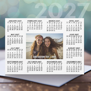 2027 Kalender - Modern Foto und Text Feiertagskarte