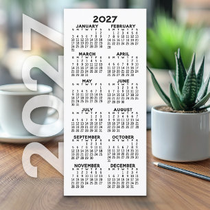 2027 Kalender - Moderne minimalistische Karte