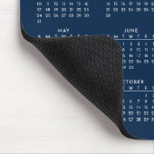 2027 Kalender Navy Blau & Silber Firmenlogo Mousepad (Ecke)