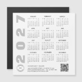 2027 Kalender QR-Code Firmenlogo Giveaway  Magnetkarte (Vorne/Hinten)