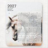 2027 Kalender Reitsport Pferd Geschäft Logo Mousepad (Vorne)