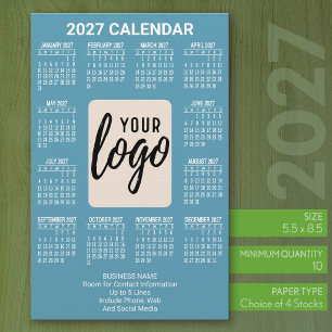 2027 Kalender Vertikales Logo Geschäftskontakt Bla Briefpapier