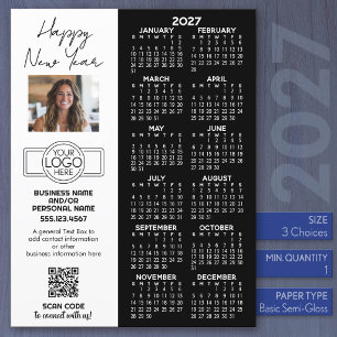 2027 Kalender Vollblatt - Logo, QR-Code, Foto