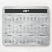 2027 Kalender Wellige gebürstete Stahl Abstrakte Mousepad (Vorne)