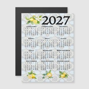 2027 Kalender Zitronen Italienische Mediterrane Fl Magneteinladung