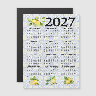 2027 Kalender Zitronen Italienische Mediterrane Fl Magneteinladung