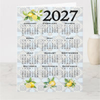 2027 Kalender Zitronen Italienische Mittelmeer Fli