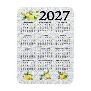 2027 Kalender Zitronen Italienische Mittelmeer Fli Magnet