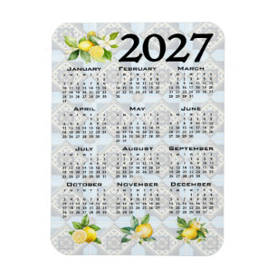 2027 Kalender Zitronen Italienische Mittelmeer Fli Magnet