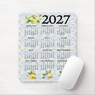 2027 Kalender Zitronen Italienische Mittelmeer Fli Mousepad