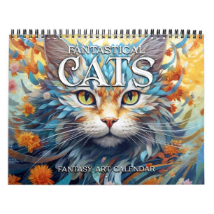 2027 Katzen Fantasie-Kunstkalender Whimsical Kalender