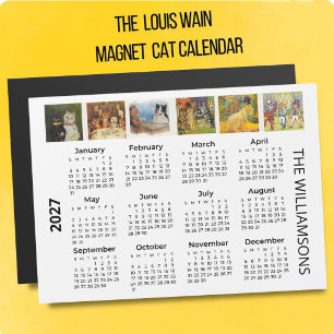 2027 Katzen von Louis Wain Magnet-Kalender Magnetkarte