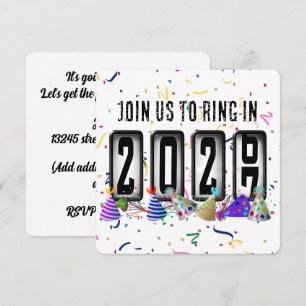 2027 Kilometerstand Neujahrsparty Einladung