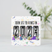 2027 Kilometerstand Neujahrsparty Einladung (Stehend Vorderseite)