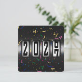 2027 Kilometerstand Neujahrsparty Einladung (Stehend Vorderseite)