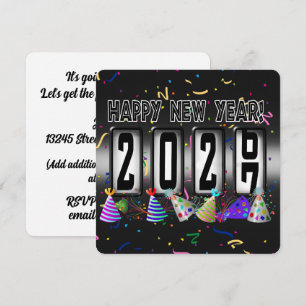 2027 Kilometerstand Neujahrsparty Einladung