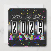 2027 Kilometerstand Neujahrsparty Einladung (Vorderseite)