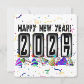 2027 Kilometerstand Neujahrsparty Einladung (Vorderseite)
