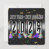 2027 Kilometerstand Neujahrsparty Einladung (Vorderseite)