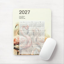 2027 Lebendige Flamingo-Herde Tropischer Kalender