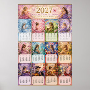 2027 Magische Feen Wandkalender Poster