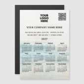 2027 Magnet-Kalender Firmenname Logo QR-Code Magnetkarte (Vorne/Hinten)