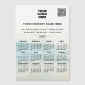 2027 Magnet-Kalender Firmenname Logo QR-Code Magnetkarte (Vorderseite)