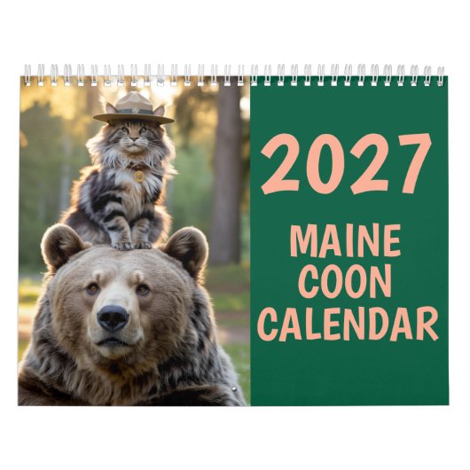 2027 Maine Coon Katzenkalender Kalender (Titelbild)