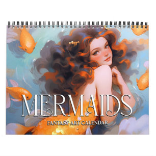 2027 Meerjungfrauen Fantasy-Kunstkalender Kalender