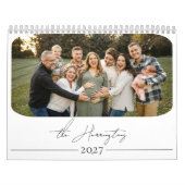 2027 Minimaler moderner benutzerdefinierter Fotoco Kalender (Titelbild)