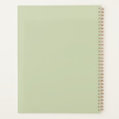 2027 Minimaler Planer Soft Pistachio Sage Cover (Rückseite)