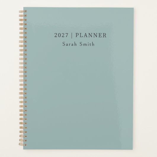 2027 Minimaler Wochen- Monats- und undatierter Pla Planer (Vorderseite)