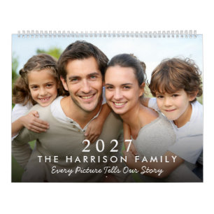 2027 Minimalistische Familienfoto Kalender