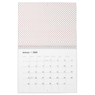 2027 Minimalistischer Kalender Rotes Grid Home D