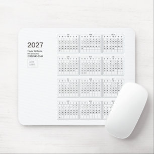 2027 Minimalistisches Geschäftslogo Corporate Schr Mousepad