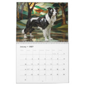 2027 Mittlerer Hund Glas-Kalender Kalender (Jan 2027)