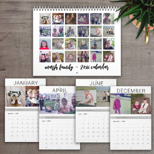 2027 Moderne Familie 24 Foto Minimal Kalender