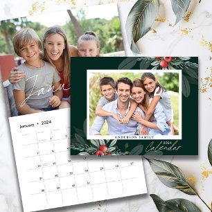 2027 Moderne Handschrift-Script-Familienfoto Kalender