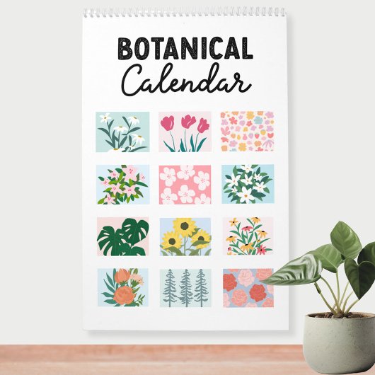 2027 Moderner Abstrakter Botanischer Kalender