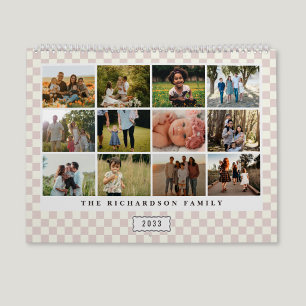 2027 Moderner Schachbrett-Fotokalender Kalender