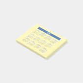 2027 Monatskalender Blaue Version Post-it Klebezettel (angewinkelt)