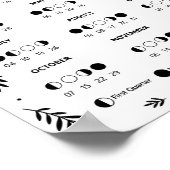 2027 Mond Finsternis Mondkalender Poster (Ecke)