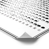 2027 Mondphasen-Minimalist-Kalender Poster (Ecke)