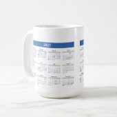 2027 Monthly Calendar Double Sided Kaffeetasse (Vorderseite Links)