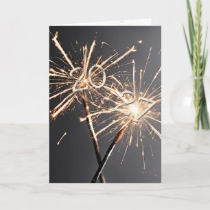 2027 Neujahrs-Sparklers Feiertagskarte