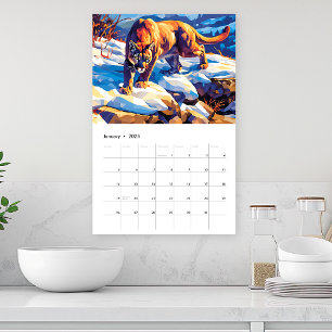 2027 Nordamerikanische Tierwelt Einzelseite Kalender