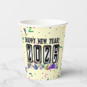 2027 Odometer Silvesterparty Pappbecher (Vorderseite)