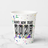 2027 Odometer Silvesterparty Pappbecher (Vorderseite)