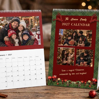 2027 Personalisierter Familien-Weihnachtskalender Kalender