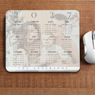 2027 Personalisierter Familienfoto-Kalender Schrei Mousepad